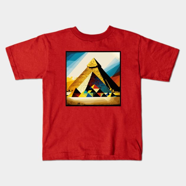 Evolving Pop Art Pyramid Kids T-Shirt by Star Scrunch